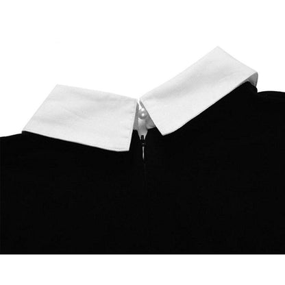 Robe Vintage Noire Col Blanc - Louise Vintage