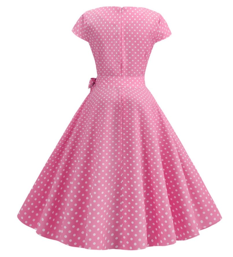 Robe Vintage Pin Up Pois Roses - Louise Vintage