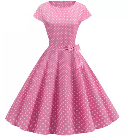 Robe Vintage Pin Up Pois Roses - Louise Vintage
