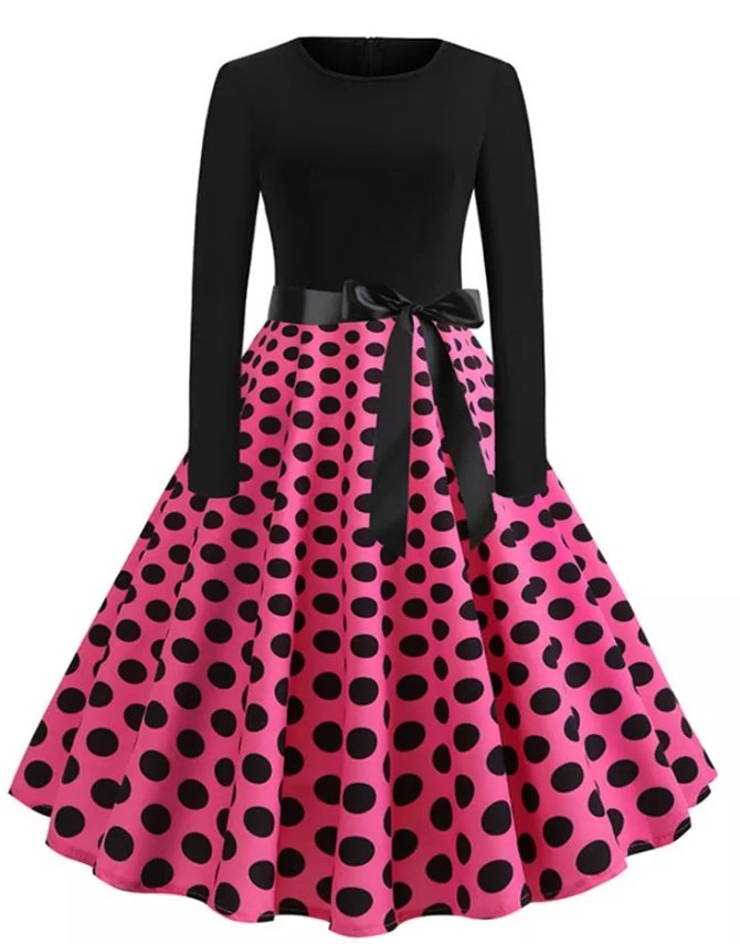 Robe Vintage Pin Up Rose Points - Louise Vintage