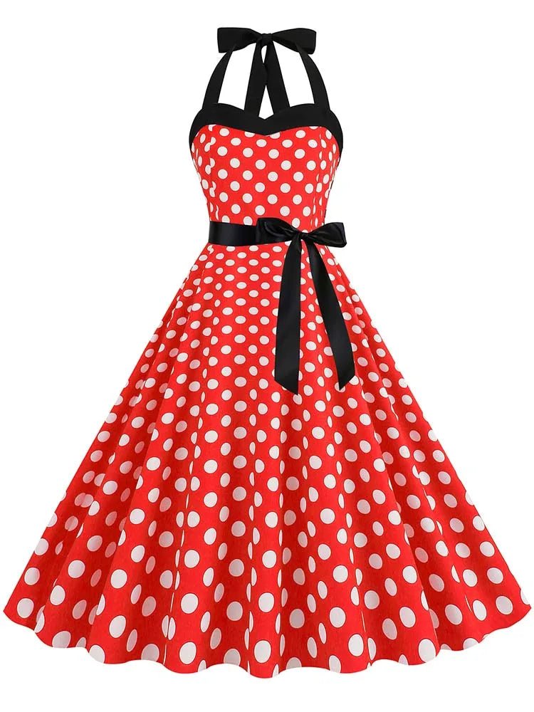 Robe Vintage Pin Up Rouge Pois - Louise Vintage