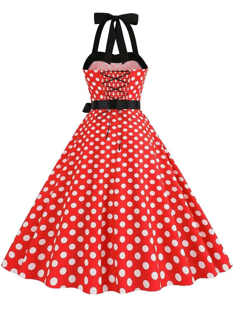Robe Vintage Pin Up Rouge Pois - Louise Vintage