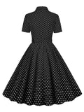 Robe Vintage Preppy Noir - Louise Vintage