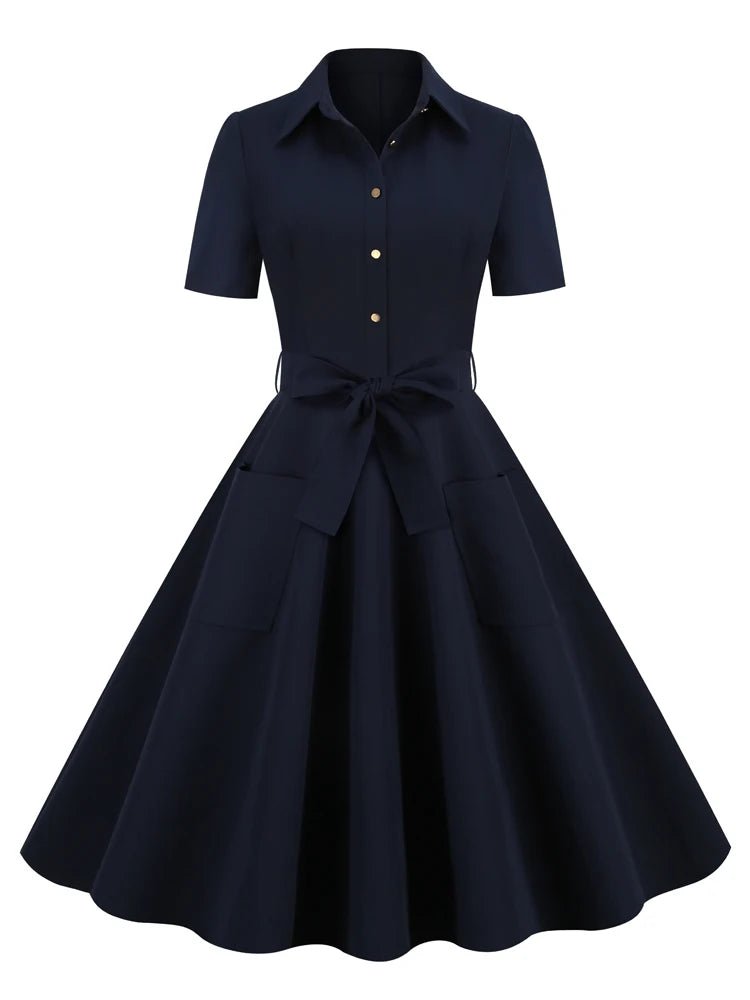 Robe Vintage Rockabilly 50s Marine - Louise Vintage