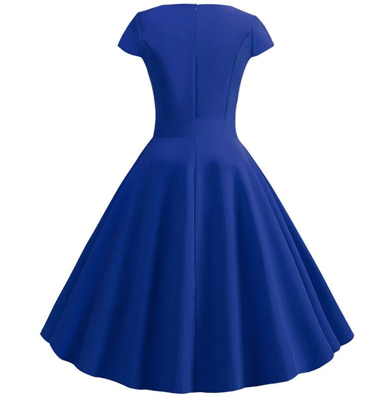Robe Vintage Romantique Bleue Louise Vintage