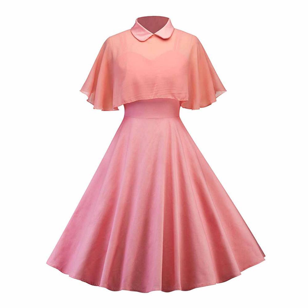 Robe Vintage Rose avec Voile - Louise Vintage