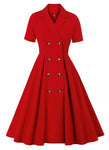 Robe Vintage Rouge Liberty - Louise Vintage