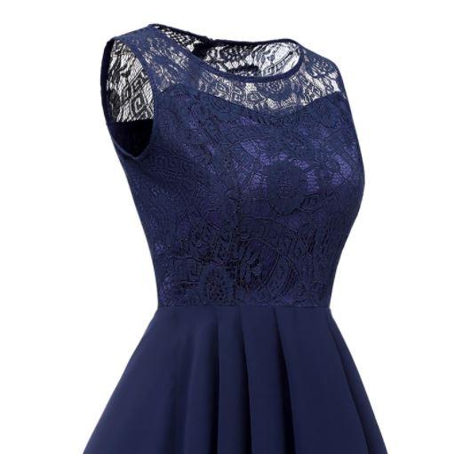 Robe Vintage Soirée Chic Marine - Louise Vintage