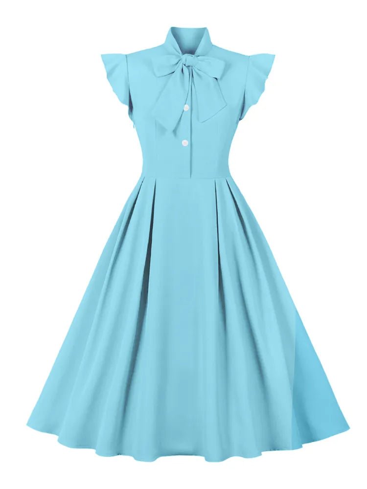 Robe Vintage Taille Slim Bleu - Louise Vintage