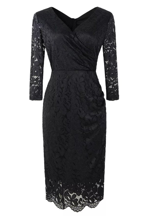Robe Vintage Tailleur Noir - Louise Vintage