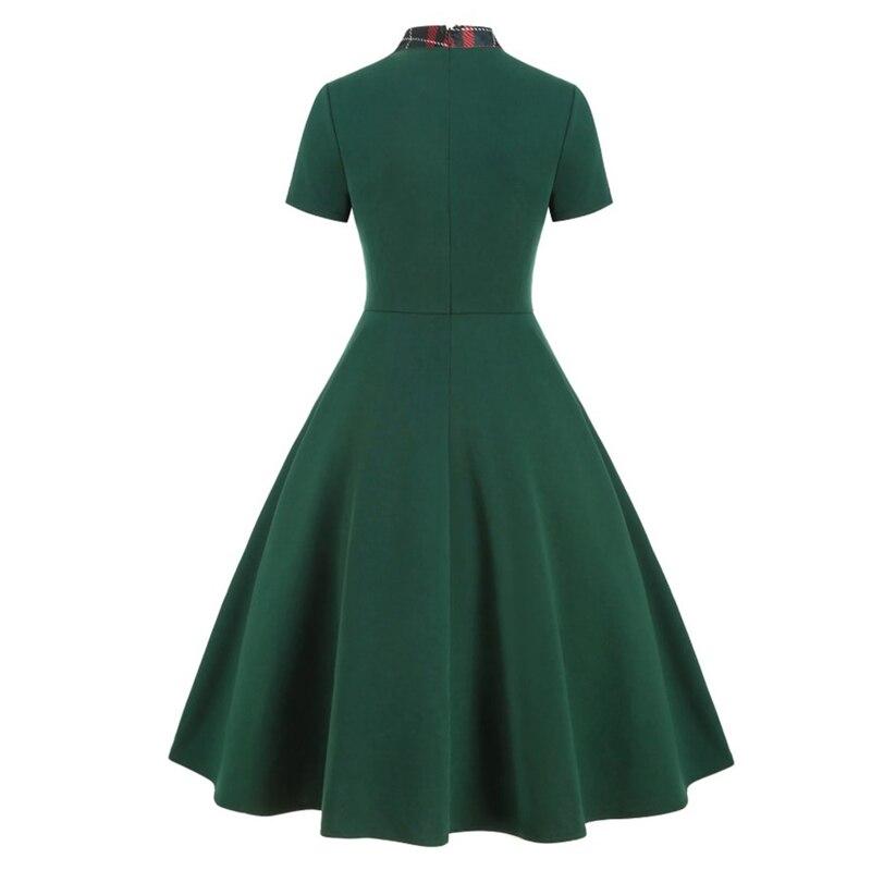 Robe Vintage Tartan Vert