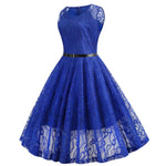Robe Vintage Trapeze Bleu - Louise Vintage
