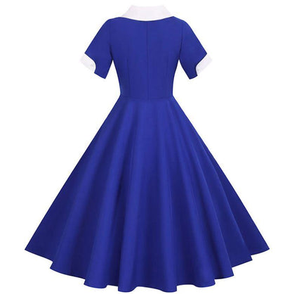 Robe Vintage&lt;br&gt; 50s Bleue - Louise Vintage