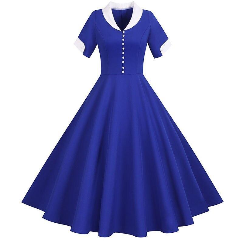 Robe Vintage<br> 50s Bleue - Louise Vintage