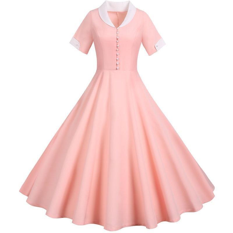 Robe Vintage<br> 50s Rose - Louise Vintage