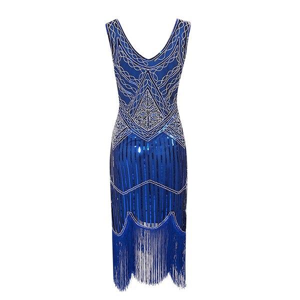 Robe Vintage<br> Années 20 Bleu - Louise Vintage