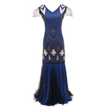 Robe Vintage<br> Années 20 Charleston Bleu - Louise Vintage