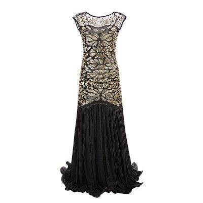Robe Vintage<br> Années 20 Flapper Doré - Louise Vintage