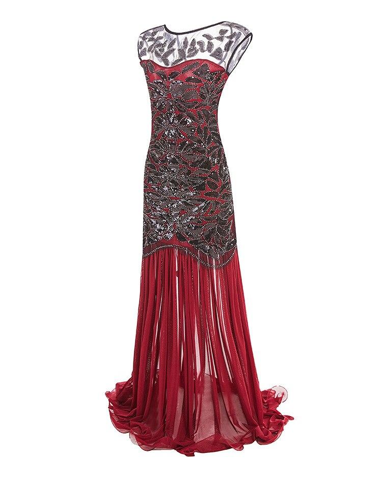 Robe Vintage Années 20 Flapper Rouge - Louise Vintage