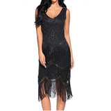 Robe Vintage<br> Années 20 Gatsby Noir - Louise Vintage
