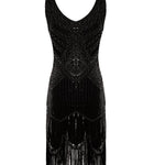 Robe Vintage<br> Années 20 Gatsby Noir - Louise Vintage
