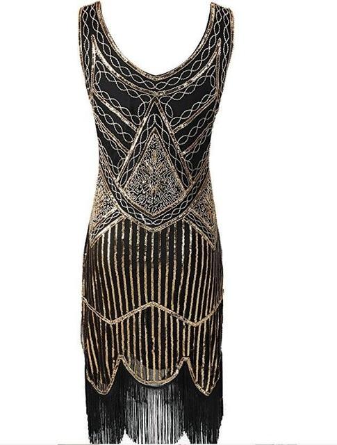 Robe Vintage<br> Années 20 Gatsby Or - Louise Vintage