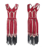 Robe Vintage<br> Années 20 Gatsby Rouge - Louise Vintage
