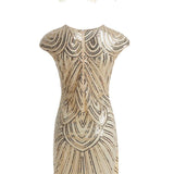 Robe Vintage<br> Années 20 Grande Taille Art Déco Beige - Louise Vintage