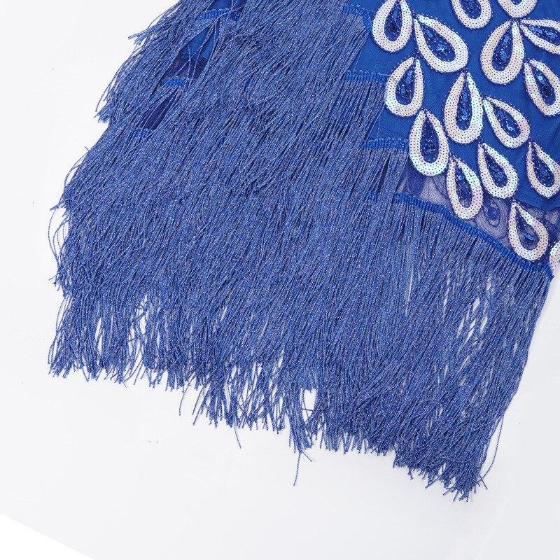 Robe Vintage&lt;br&gt; Années 20 Mi Longue Bleu - Louise Vintage