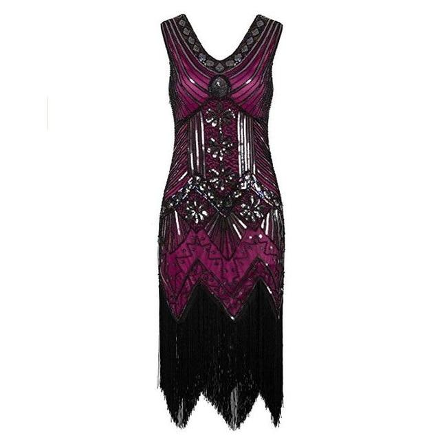 Robe Vintage<br> Années 20 Rose Glamour - Louise Vintage