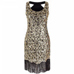 Robe Vintage<br> Années 20 Sexy Noir Or - Louise Vintage