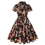 Robe Vintage<br> Grande Taille 60s Pinup noire - Louise Vintage