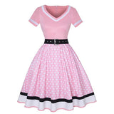Robe Vintage<br> Grande Taille Rose - Louise Vintage