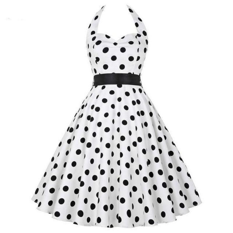 Robe Vintage&lt;br&gt; Noire et Blanche - Louise Vintage