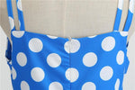 Robe Vintage<br> Rockabilly Bleu Pois - Louise Vintage