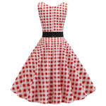Robe Vintage<br> Rouge et Blanche - Louise Vintage