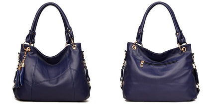 Sac à Main en Cuir Vintage Bleu - Louise Vintage