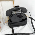 Sac à Main Téléphone Rétro Noir - Louise Vintage