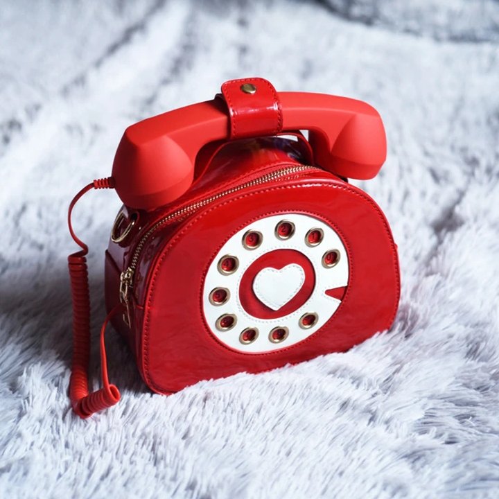 Sac à Main Téléphone Rétro Rouge - Louise Vintage
