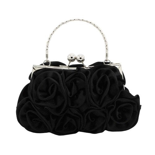 Sac à Main<br> Vintage Roses Noir - Louise Vintage