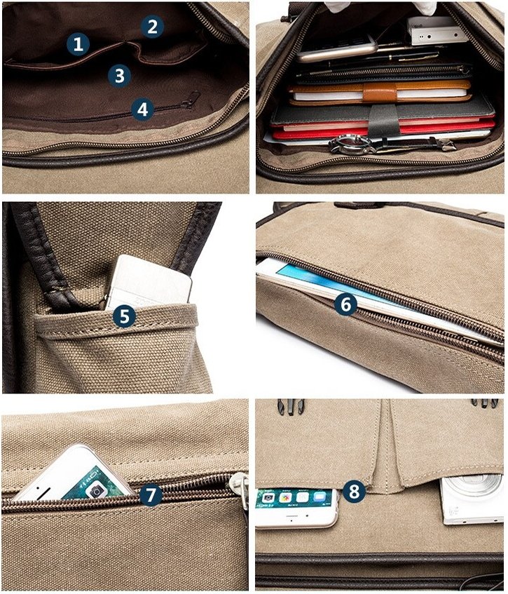 Sac Besace Vintage Kaki - Louise Vintage
