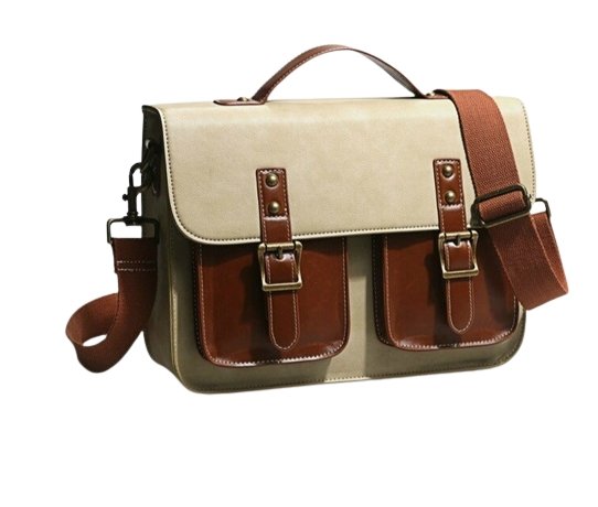 Sac Cartable Femme Vintage Bicolor - Louise Vintage
