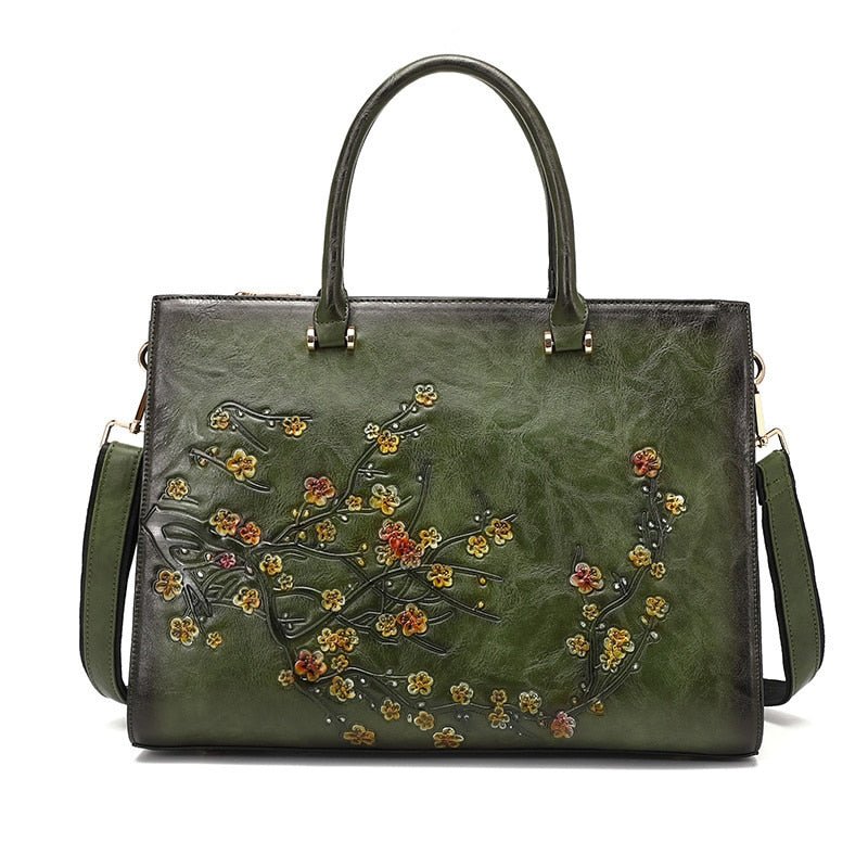 Sac de Cours Vintage Femme Vert - Louise Vintage