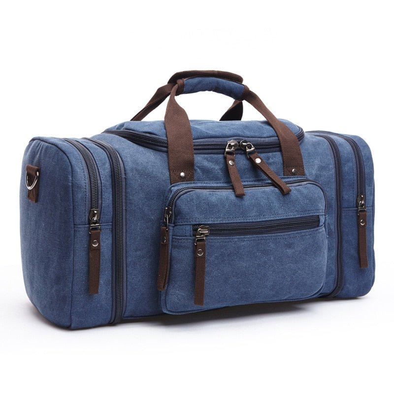 Sac de Voyage Homme Vintage Bleu - Louise Vintage