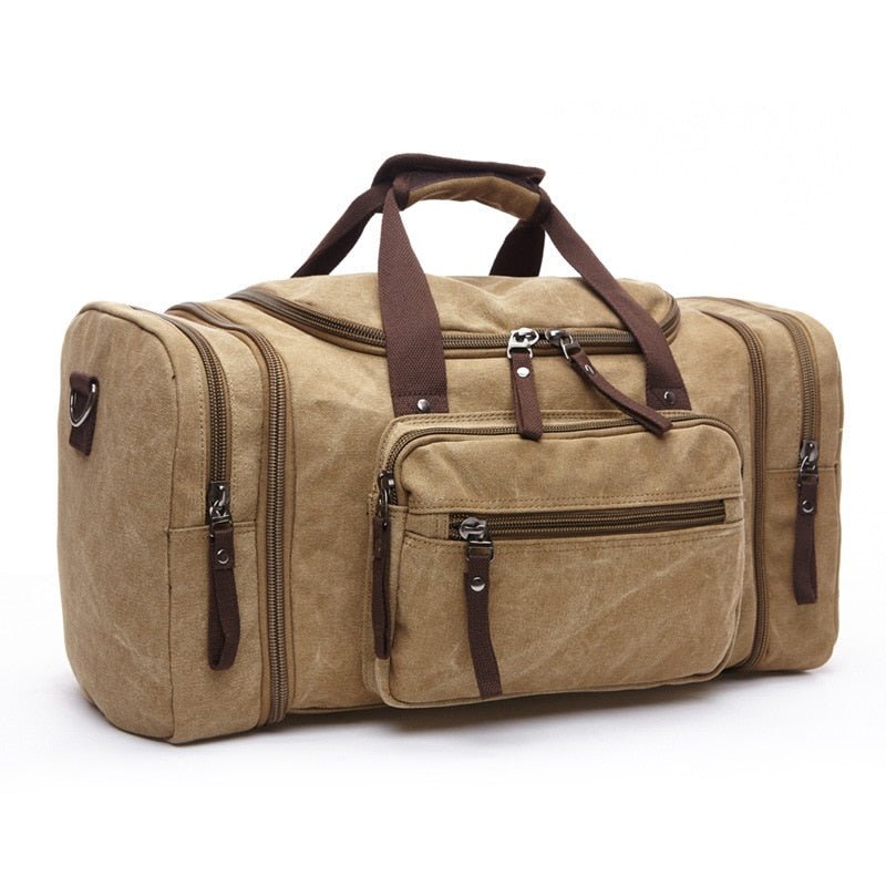Sac de Voyage Homme Vintage Kaki - Louise Vintage