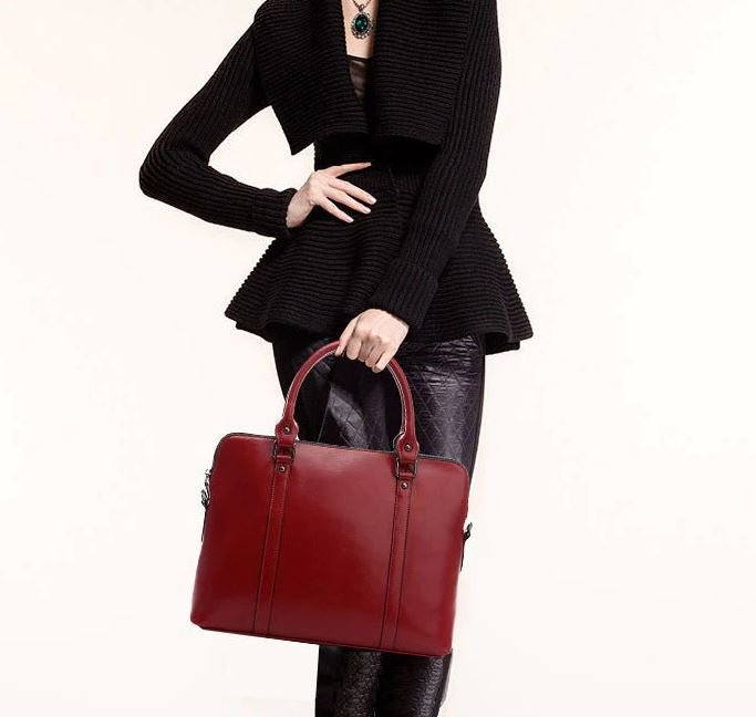 Sac Femme Cuir Vintage Bordeaux - Louise Vintage