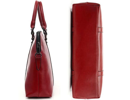 Sac Femme Cuir Vintage Bordeaux - Louise Vintage