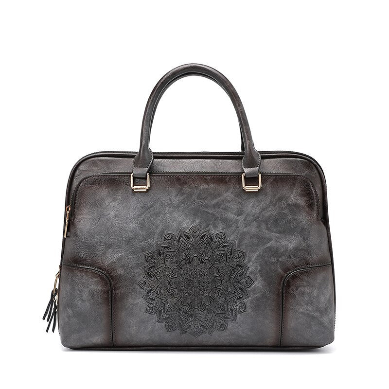 Sac Ordinateur Vintage Gris - Louise Vintage