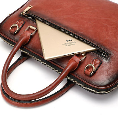 Sac Ordinateur Vintage Marron - Louise Vintage