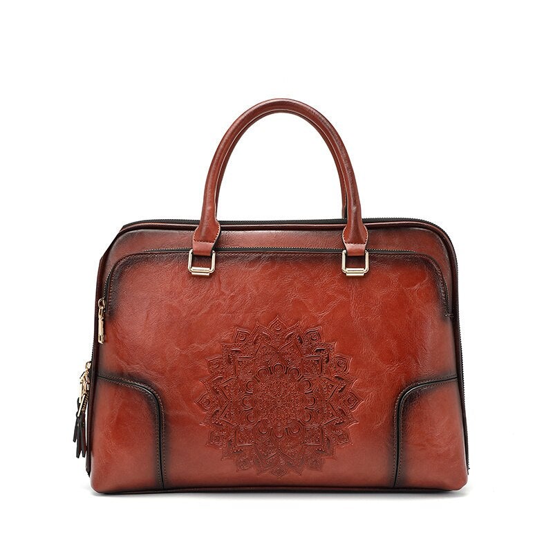 Sac Ordinateur Vintage Marron - Louise Vintage
